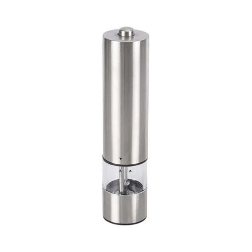 Electric Salt Grinder - Adjustable Automatic Spice Mill with Stainless Steel Body, Battery Operated Kitchen Gadget for Salt, Pepper & Seasonings, Hand Wash Only