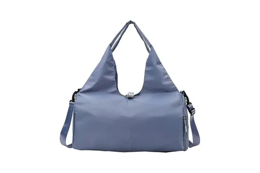 Gym Tote Bag with Shoe Compartment and Wet Dry Storage Pockets for Women Travel Duffel Bag Yoga Gym Bags with Yoga Mat Holder -Blue