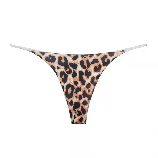 Women Milk Silk Low Waist Bikini Thong Leopard 3 Size: M; Recommended weight (kg): 47 - 54; Waist (cm): 64 - 70; Hip (cm): 86 - 90; Suitable fit: regular build