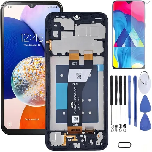 Samsung Galaxy A14 5G Screen Replacement, 6.6 Inch PLS LCD Touch Digitizer, Comes with Full Repair Tool Kit & Tempered Glass Protector for SM-A146B SM-A146P SM-A146U SM-A146W