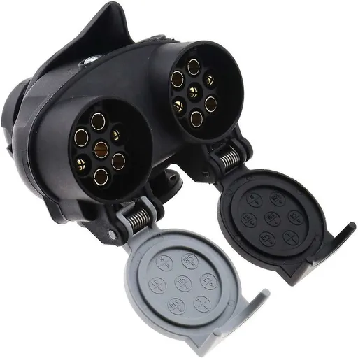 13 To 7 Pin Trailer Socket 12N 12S Dual Adapter Converter European Plug For Car Trailer Truck Towbar 12V Waterproof