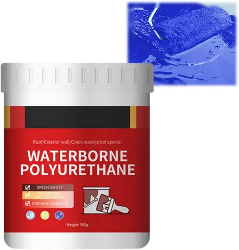 Waterborne Polyurethane Waterproof Sealant,Water-Based Polyurethane,Polyurethane Waterproof Coating,Waterproof Sealant for Roof Leaks,for Walls,Garden,Gutter,Concrete Cracks - Blue - Size 500g