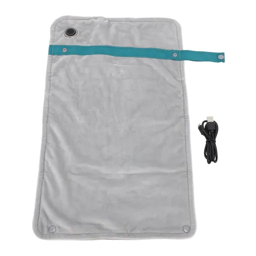 USB Heated Blanket with Temperature Control Mutipurpose Electric Heated Throw Warm Cozy Knee Heating Blanket Home Office Silver