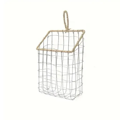 Wire Woven Storage Basket for Home Organization Sundry Basket Decorative Storage - Small