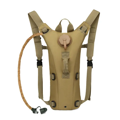 3L Hydration Backpack with Food Grade Water Bladder, Lightweight Running and Hiking Pack for Cycling, Camping and Outdoor Use, Khaki
