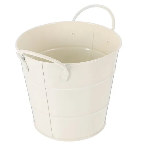 1Set Office Trash Bin Galvanized Iron Simple Design Trash Storage For Students