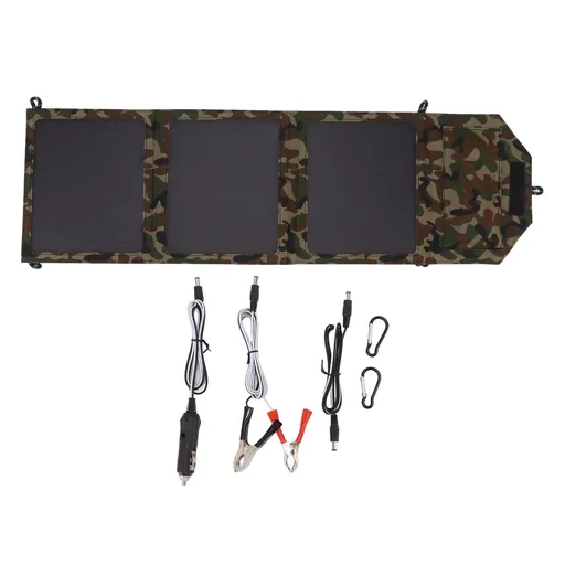 Foldable Solar Panel Dual USB Lightweight 30W Portable Solar Phone Charger Panel for Automobile 12V