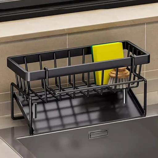 Sponge Holder For Kitchen Sink, Caddy Organizer, Self-Draining Kitchen Countertop Organizers And Storage Essentials,Soap Dispenser Organize
