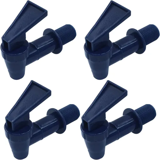 4 Pcs Replacement Cooler Faucet, BPA Free Water Dispenser Tap Reusable Spigot Spout, Beverage Lever Pour Dispenser Valve for Water Jug/Ceramic Crock(Dark Blue)