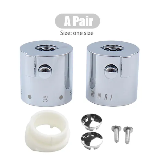 Thermostatic Shower Mixer,Thermostatic Control Handles 1 Pair Thermostatic Shower Mixer Knob Chrome Finish Shower