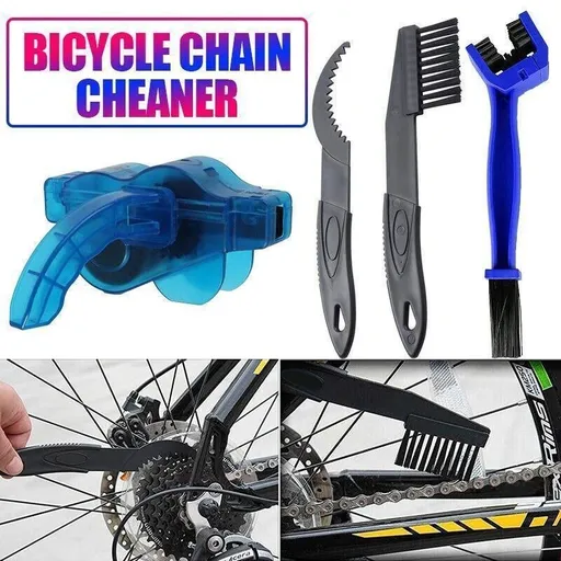 Bicycle Chain Cleaner Bike Wash Tool Cycling Scrubber Wheel Cleaning Brushes