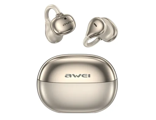 AWEI TZ50 Open Ear Wireless Earbuds with LED Power Display,Beige