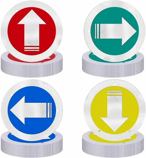 Trail Markers Reflective Marker Pack Waterproof Wearproof 80 Piece Bright Marking Reflectors for Hunting Hiking Camping Outdoors Blue Green Red Yellow