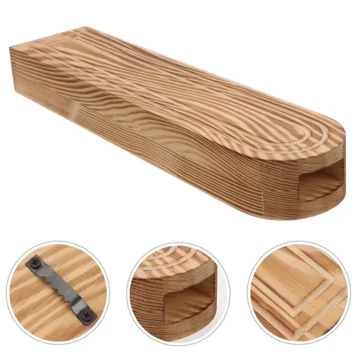 Khaki Wooden Wall-Mounted Basket Planter for Home and Garden Decor, 11.6 x 2.8 x 1.4 Inches, Ideal for Indoor and Outdoor Spaces