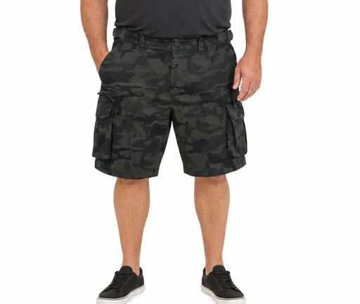 Deluxe PLUS SIZE CARGO SHORTS Heavy Duty Big Sizes 100% COTTON Drill Summer - Camo