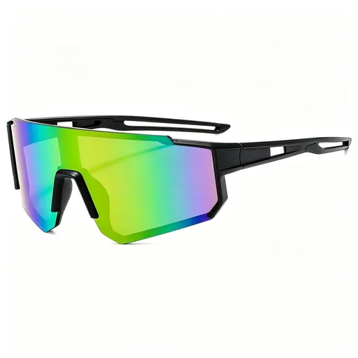 Black Frame Green Mercury | Natural Vision Cycling Sunglasses | Christmas Hiking Gift | Fatigue-Relieving Color-Enhancing Outdoor Goggles