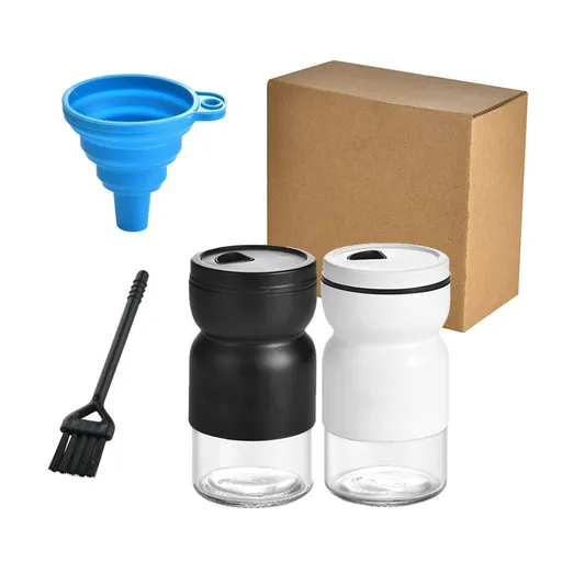 Seasonings Jar Condiment Bottle And Container With Lid Stickers For Kitchen Organization And Parties Cooking Tool-2pcs