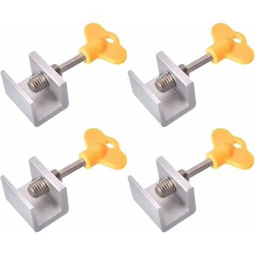 Sliding Window Lock 4 Pieces Sliding Door Lock Adjustable Window Lock Adjustable Sliding Door Locks Aluminum Alloy