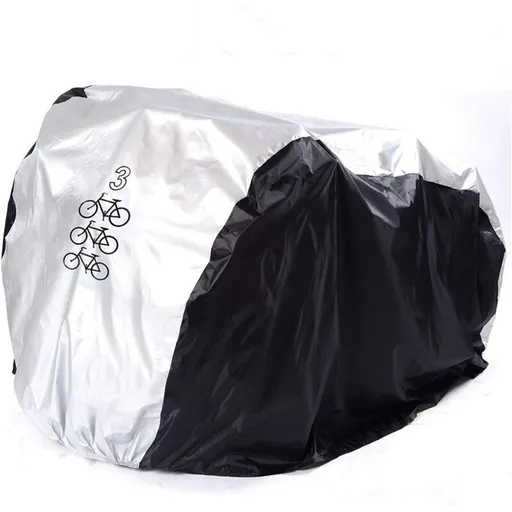 Bike Cover Waterproof 190T Nylon Large Size for 3 Bikes UV Resistant
