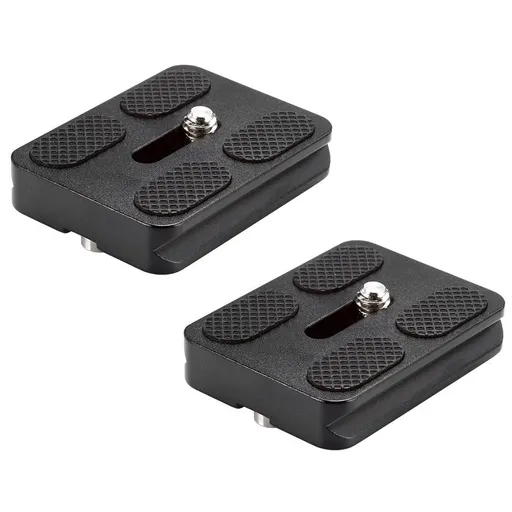 Pack of 2 PU-50 50 mm Universal Metal Quick Release Plate Screw, Compliant with Standard for Camera Tripod Ball Joint (Black)