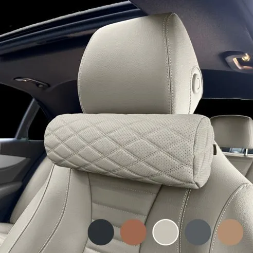 Car Neck Pillow Memory Foam Cotton Beige 31cm*12cm