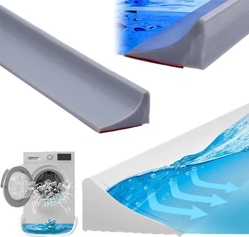 Water Threshold 200cm Grey - Shower Thresholds - Self-Adhesive Shower Water Barrier - Compact - Sanitary Water Stopper - Shower Threshold - Water Stopper - Shower - Bath - Leakage - Water Barrier - Mold - Sanitary - Anti-Water Strip - Foldable Shower
