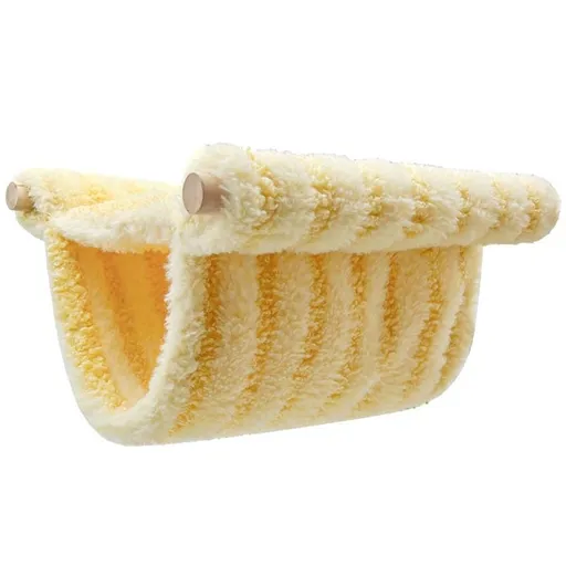 Winter Warm Bird Nest Bed Hanging Hammock Snuggle Hut Parrot House Tent Toy Bird Cage Perch for Lovebird Cockatoo Finch Hamster Chinchilla Guinea Pig (Yellow)