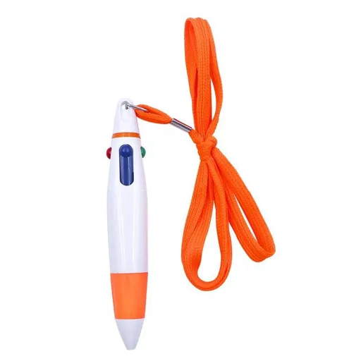 2pcs，Ballpoint Pen Multi Color Pen Student Badge Scroll Accessories Multi Color Pen Fun Pen Liquid School Supplies Signature Pen Tether