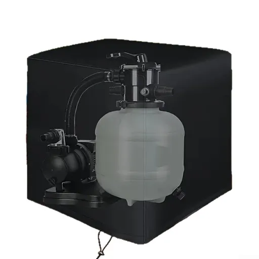 Sand Pool Filter Cover for Sand Filter Pump, Waterproof Pool Pump Cover Above Ground for most 13-16in Pool Filters, Black-25x24x28 inch
