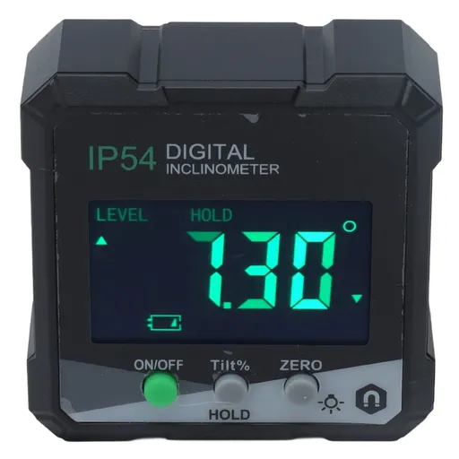 Magnetic Angle Meter, Magnetic Digital Protractor IP54 LCD Bevel Gauge Inclinometer Electronic Angle Meter