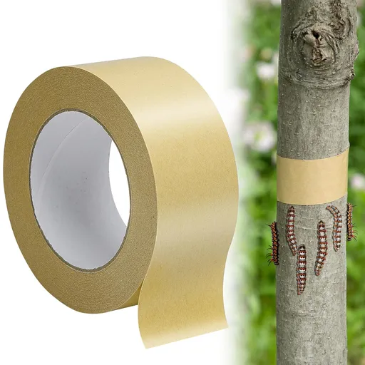 165 Ft x 2 Inch Tree Insect Barrier Tape, Cicada Tree Wrap Protection Tape, Adhesive Crawling Insect Tree Tape for Protecting Fruit Trees Plants Outdoor Lawn Garden