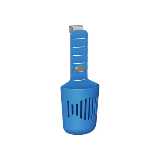 Blue Toilet Tank Cleaning Tablet Holder - Adjustable Hanging Cistern Basket with Slotted Water Flow Design, No Drill Installation for Bathroom Toilet Cleaning Tablets