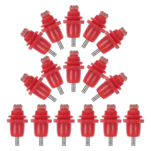 Red Automatic Poultry Waterer, Water-Saving, Versatile for Home, 20Pcs