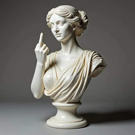 Rebellious Venus Statue Modern Resin Sculpture of Aphrodite Giving the Middle Finger Edgy Home Decor, Bold Art Piece for Living Room, Office, or Bar Unique Gift for Art Lovers(Model F)