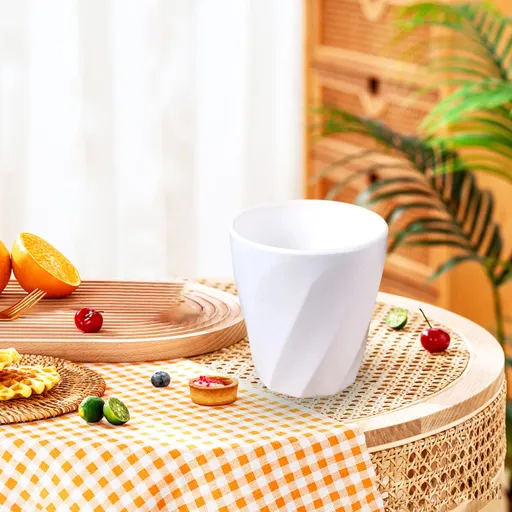 Unbreakable Plastic Cups Reusable Multi-Purpose Plastic Cups, Drinking Cup for Kitchen, Bpa-Free, Dishwasher and Microwave Safe White