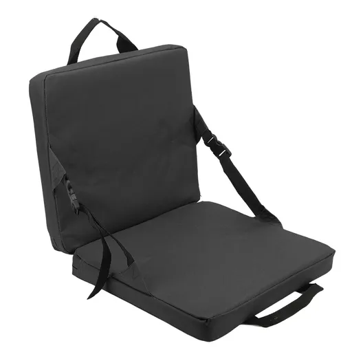 Portable Stadium Seat Cushion,Outdoor Folding Padded Floor Chair with Back Support,Storage Pocket & Adjustable Strap,Lightweight