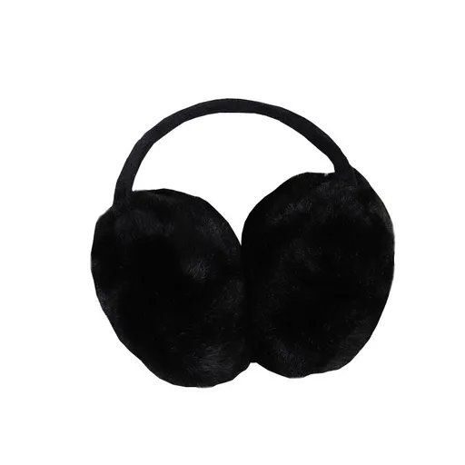 Ear Muffs for Women Faux Fur Winter Girls Earmuffs Fluffy Adjustable Ear Warmers Cute Ear Covers Black Warm Ear