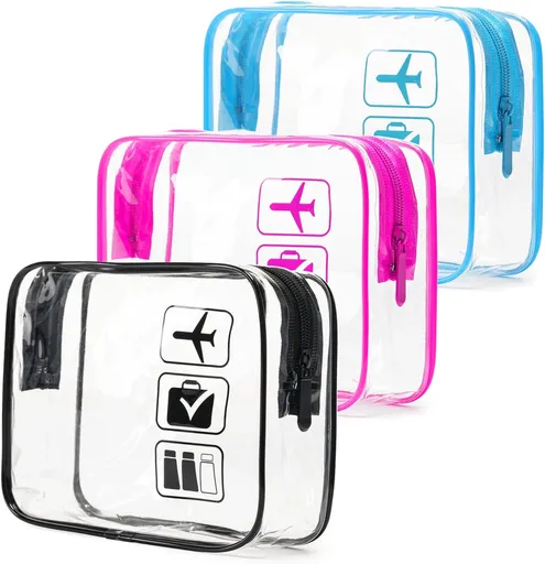 TSA Approved Toiletry Bag Luggage Tag, Perfect Size to fit in Your Carry- Luggage for Travel or Vacatis.