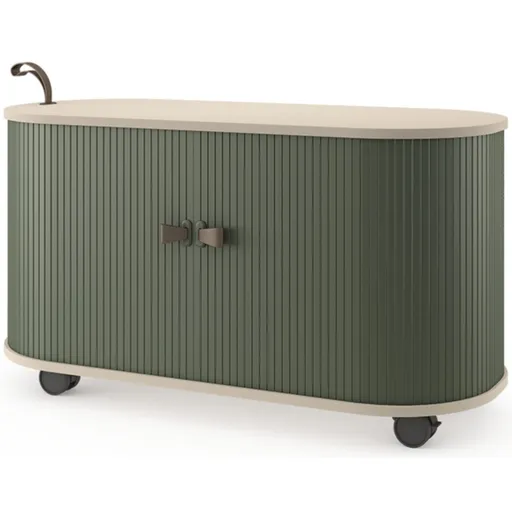 UFOU Fitin Rollin Mobile Roller Shutter Cabinet - Storage with Adjustable Shelves & Wheels