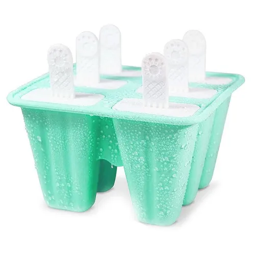 Silicone Ice Cream Mould Block Frozen Molds Icy Pole Jelly Popsicle - Green-6Grid