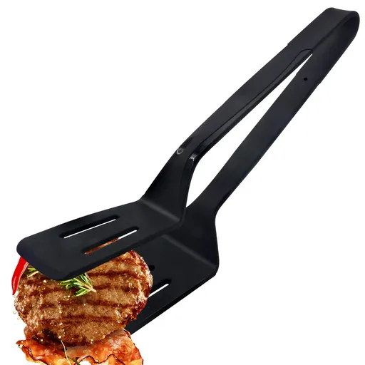 Cooking Tongs, Premium Stainless Steel Silicone Barbecue Clamp, Multipurpose BBQ Clamp Spatula for Gripper Bread Clip