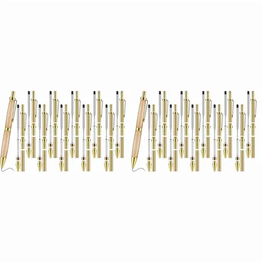 20 Pieces Retractable Pen Kit for Wood Turning 7mm Click Pen Kit with Refills Lathe Turning Supplies for DIY Friends