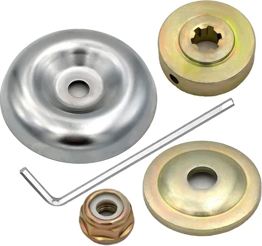 5 Pieces Brushcutter Accessories and Replacement Parts, Metal Nut Set for Lawn Mower and Grass Trimmer, Including Blade Adapter Kit