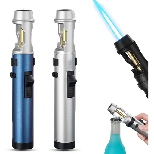 Plasma Lighter, Outdoor Windproof Lighter with Bottle Opener,Outdoor Straight Flame for Camping and Portable Use