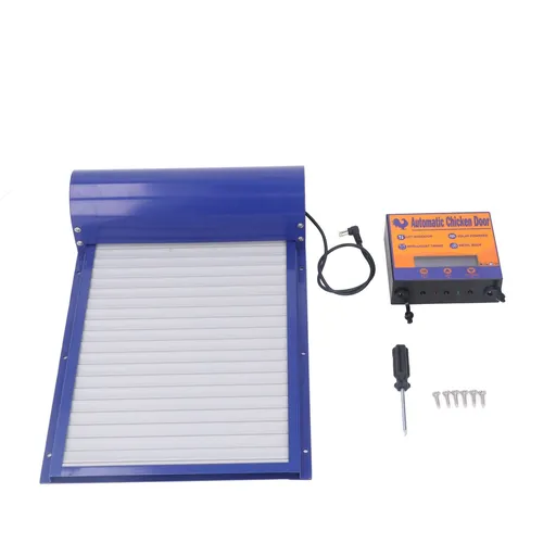 Automatic Chicken Coop Door with Time Setting Rolling Curtain Chicken Door Opener for Duck Goose