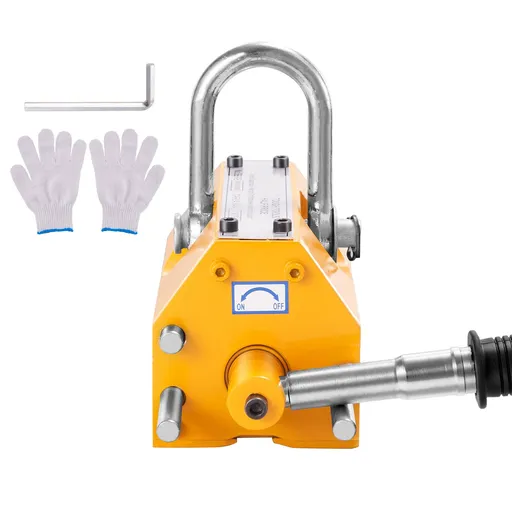 Magnetic Lifter, 300 kg Pulling Capacity, 2.5 Safety Factor, Neodymium & Steel, Lifting Magnet with Release, Permanent Lift Magnets, Heavy Duty Magnet for Hoist, Shop Crane, Block, Board