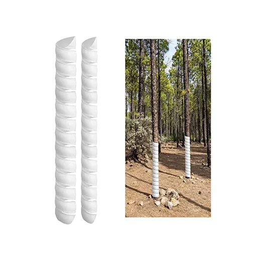 Tree Trunk Protector Wrap for Squirrel and Rodent Deterrent - Bark Shield Tape for Tree Sapling Protection - Plants Guard Winding Tube for Garden Trees - 2 Pack 15.7 Inch Plastic Tree Wrap