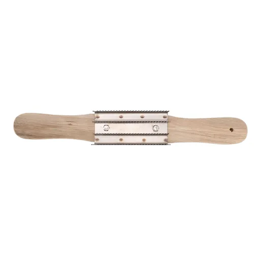 15 Inch Buffing Wheel Rake with Wooden Handle for Compound Cleaning Removing Residual Compounds Metal