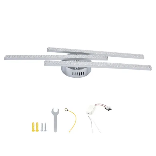 3‑Strips LED Ceiling Lamp Modern Ceiling‑Mounted Light Living Room Bedroom Decoration AC85‑265VWarm Light