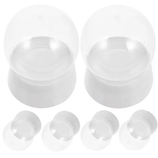 Unbreakable DIY Snow Globes Clear Plastic Fillable Domes for Home Decor 6Pcs